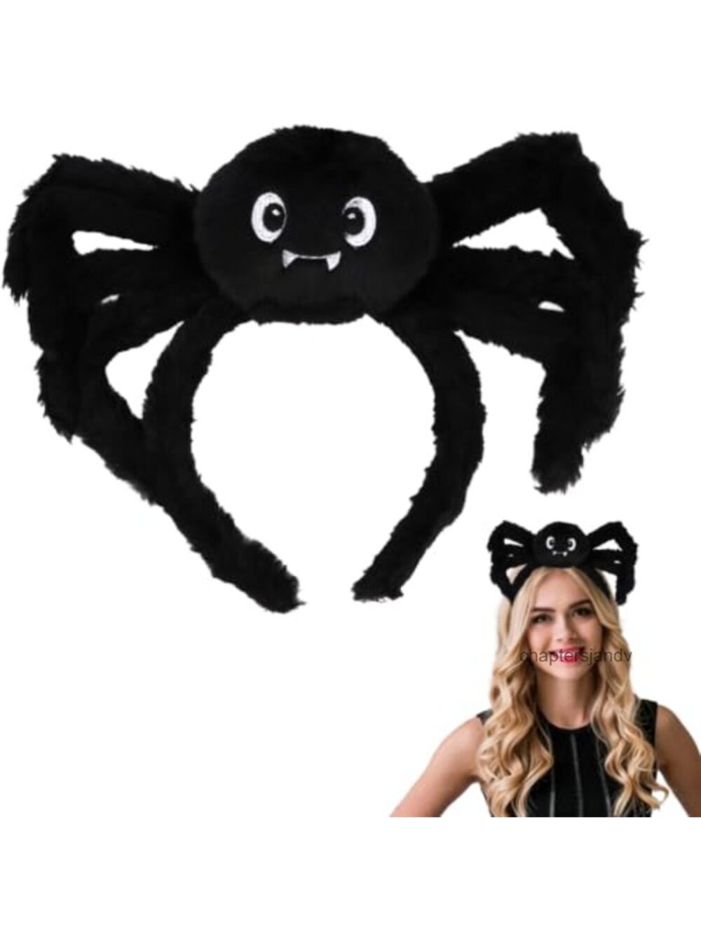 Plush Spider Headband Adjustable Bendable Legs Halloween Costume